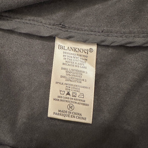 Blank NYC Faux Suede Gray Moto Jacket Sz Medium - Picture 9 of 14